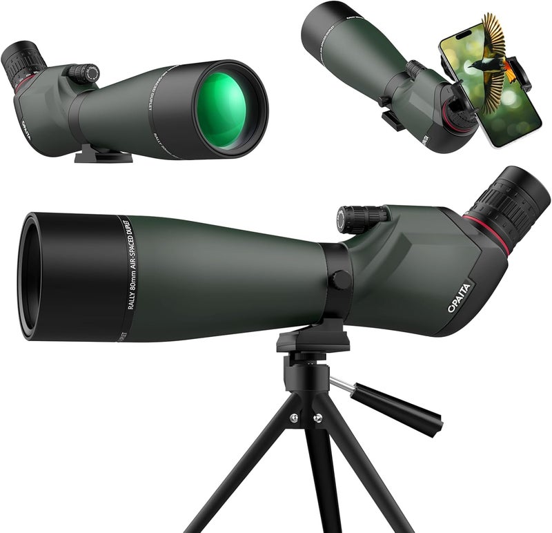opaita 25-75X80 Spotting Scope for Shooting Hunting - Spotter Scopes with Tripod Phone Adapter Waterproof HD Scope for Target Shooting Bird Watching - Image 1